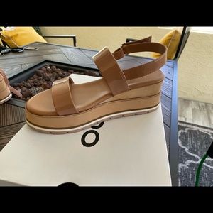 Aldo Wedge Tan Sandals size 8.5